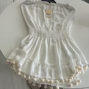 Ramy Brook Marcie White Coverup Size S NWT